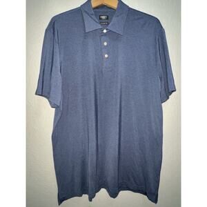 Faherty Reserve The Movement Polo Shirt Mens XL Blue Pima Cotton Stretch Peru
